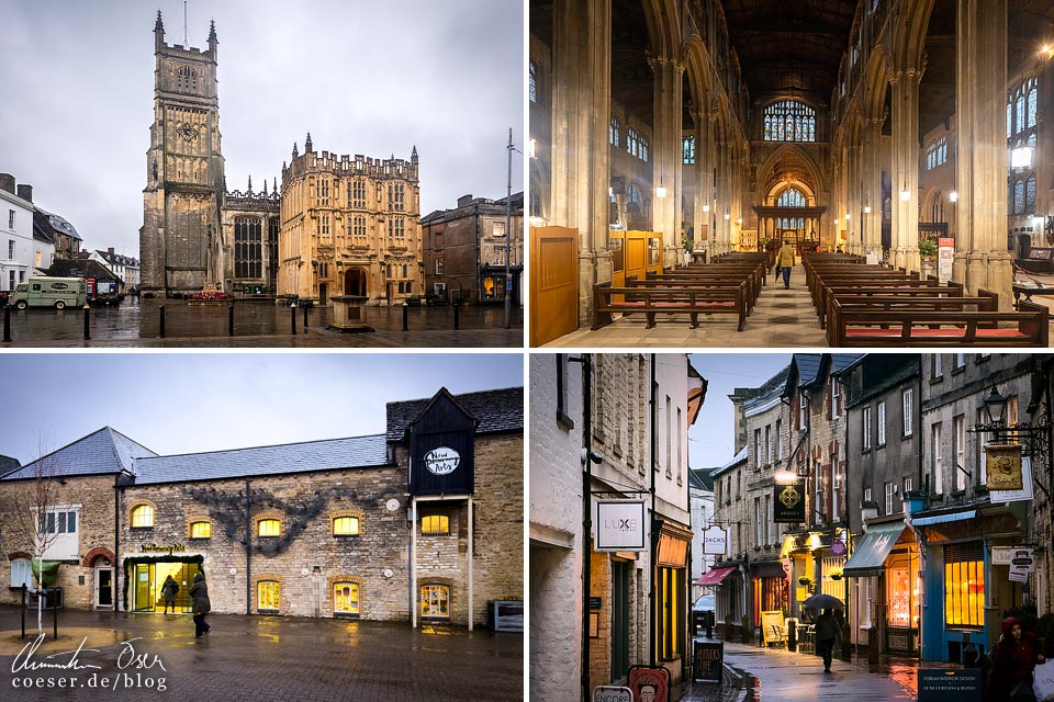 Fotos aus Cirencester, Cotswolds: Kirche St. John Baptist, New Brewery Arts