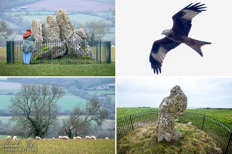"Whispering Knights" und "King's Stone" bei den Rollright Stones, Cotswolds