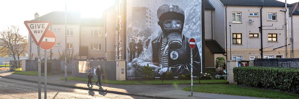 Murals im Viertel Bogside in Derry/Londonderry, Nordirland
