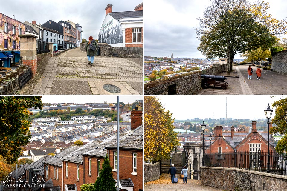 Die Stadtmauer von Derry in Derry/Londonderry, Nordirland