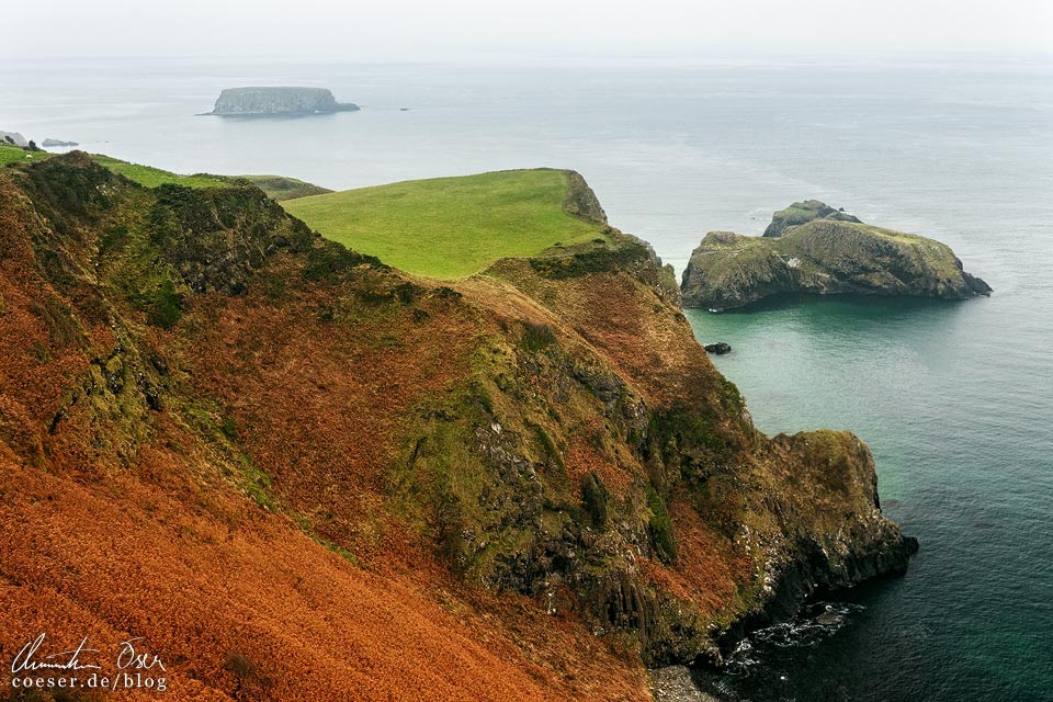Carrick-A-Rede Rope Bridge an der Causeway Coastal Route in Nordirland