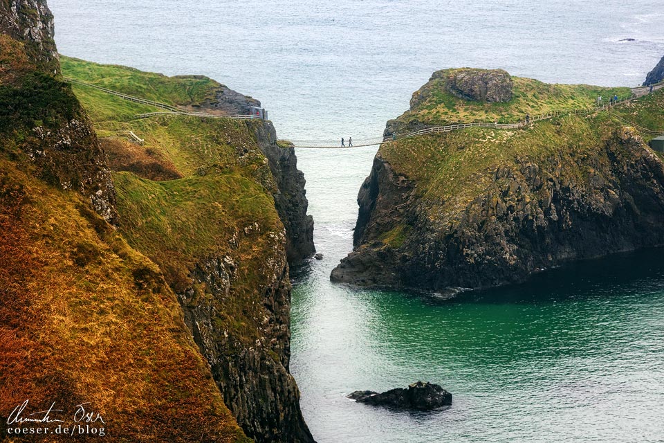 Carrick-A-Rede Rope Bridge an der Causeway Coastal Route in Nordirland