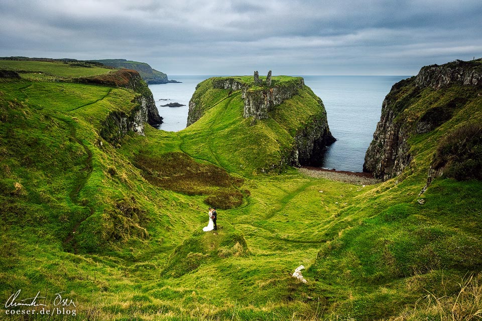 Dunseverick Castle an der Causeway Coastal Route in Nordirland