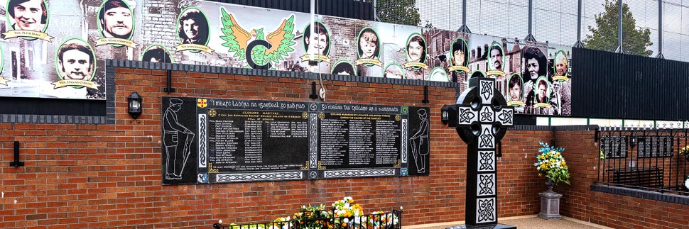 Clonard Martyrs Memorial Garden im katholischen Viertel in Belfast, Nordirland