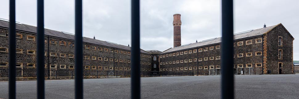 Das alte Gefängnis Crumlin Road Gaol in Belfast, Nordirland
