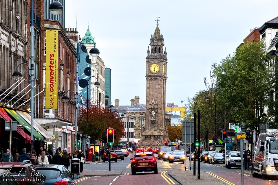 Die Albert Memorial Clock in Belfast