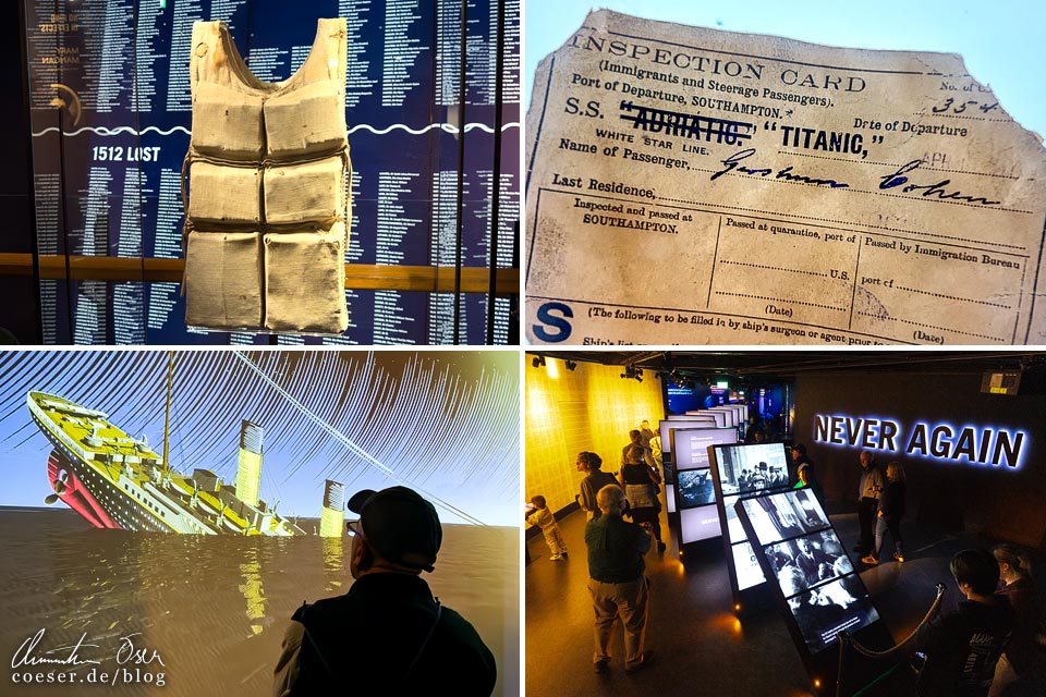 Ausstellungsstücke im Titanic Belfast Museum