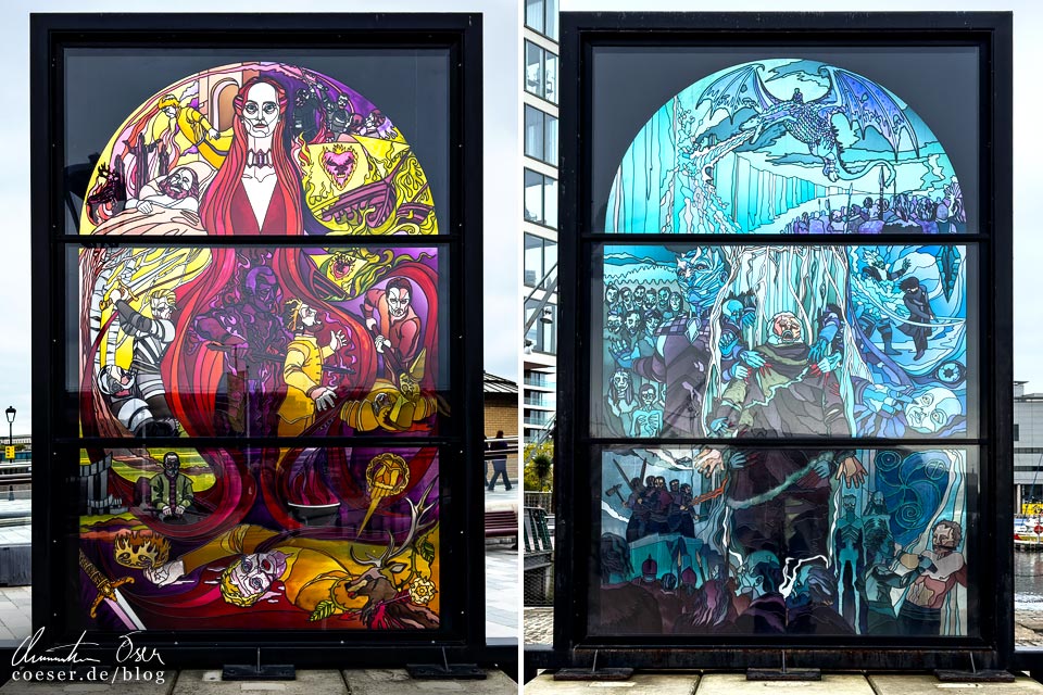 Glasfenster "Glass of Thrones" in Belfast