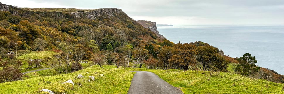Torr Head Scenic Route an der Causeway Coastal Route, Nordirland