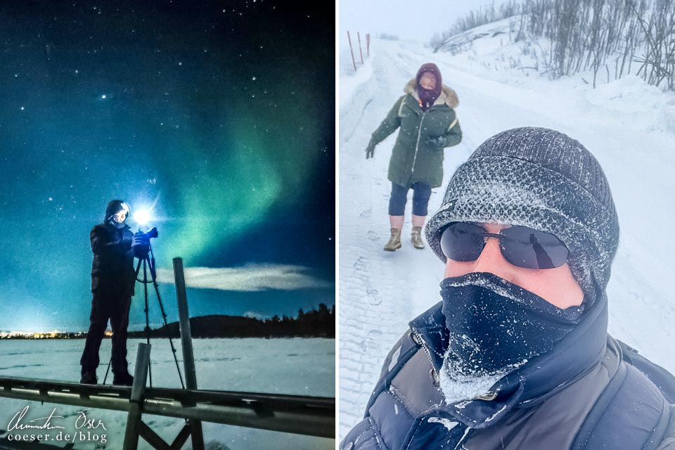 Fotograf und Reiseblogger Christian Öser während der Arbeit in Lappland, Schweden
