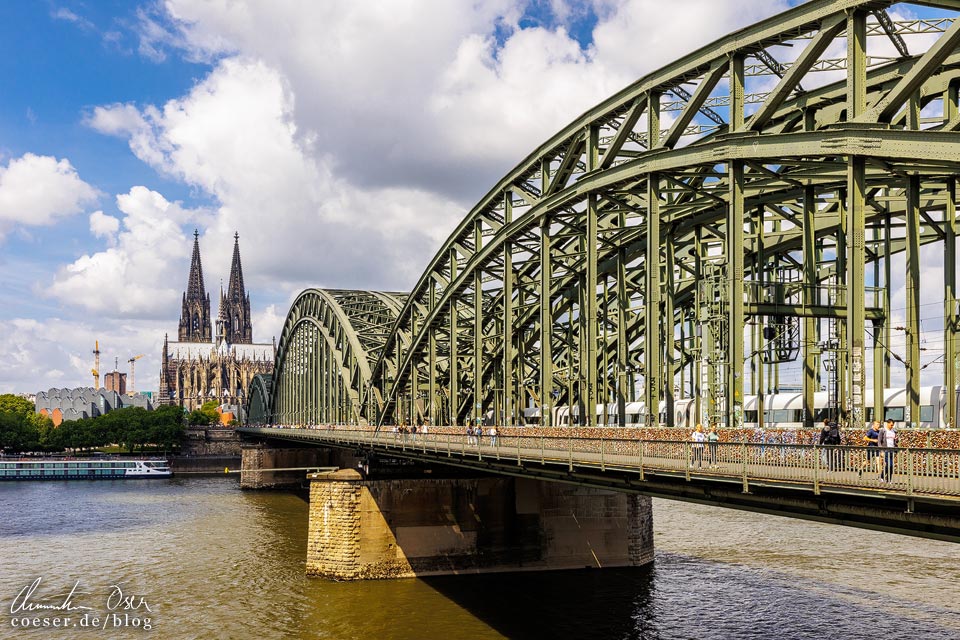 Hohenzollernbrücke und Kölner Dom