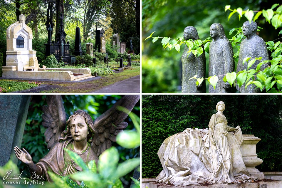 Millionenallee und Grabmäler auf dem Melatenfriedhof in Köln 
