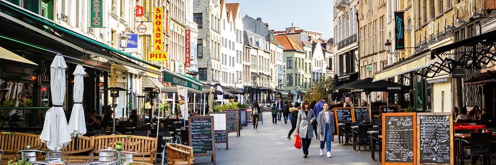Fußgängerzone in der Innenstadt von Antwerpen