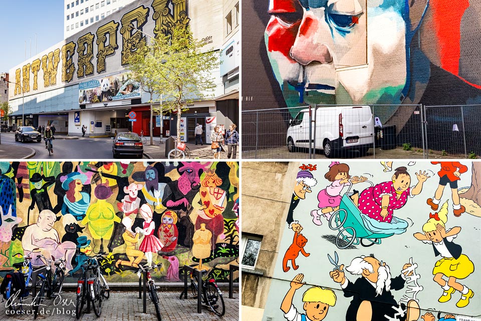 Beispiele für Street Art und Murals in Antwerpen, Belgien