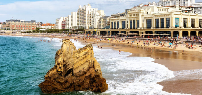 Biarritz: Strand La Grande Plage und Hôtel du Palais