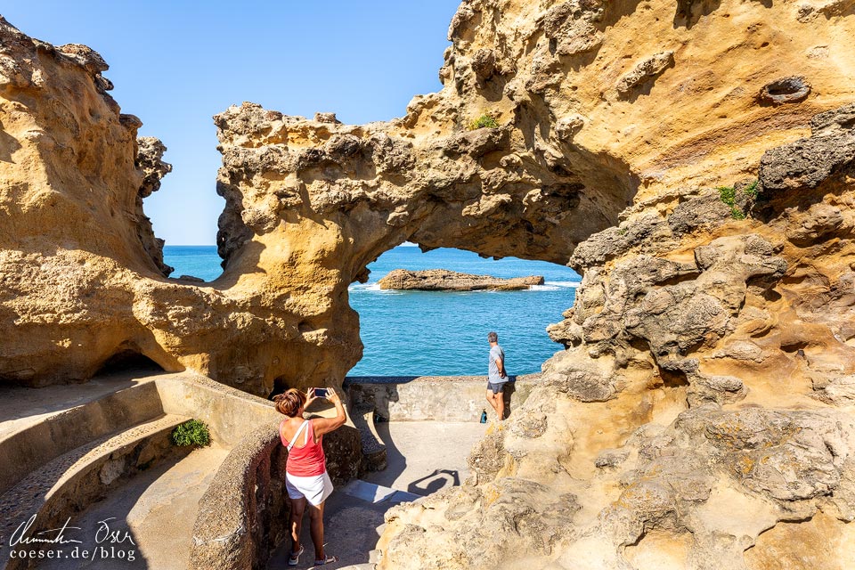 Felsen an der Atlantikküste von Biarritz