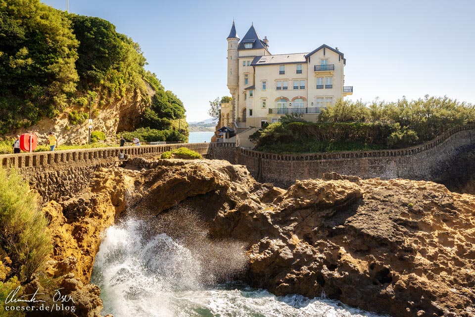 Das Teufelsloch (Trou du Diable) vor der Villa Belza in Biarritz