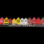 Reisesouvenir-Magnet aus Bergen, Norwegen