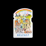 Souvenir-Aufkleber (Sticker) aus Belfast, Nordirland