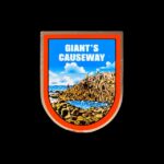 Souvenir-Aufkleber (Sticker) von der Causeway Coastal Route in Nordirland