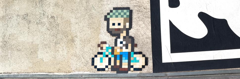 Street-Art-Mosaik von 4LFR3D N3W M4D in Paris