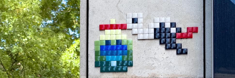 Street-Art-Mosaik von Stork in Paris