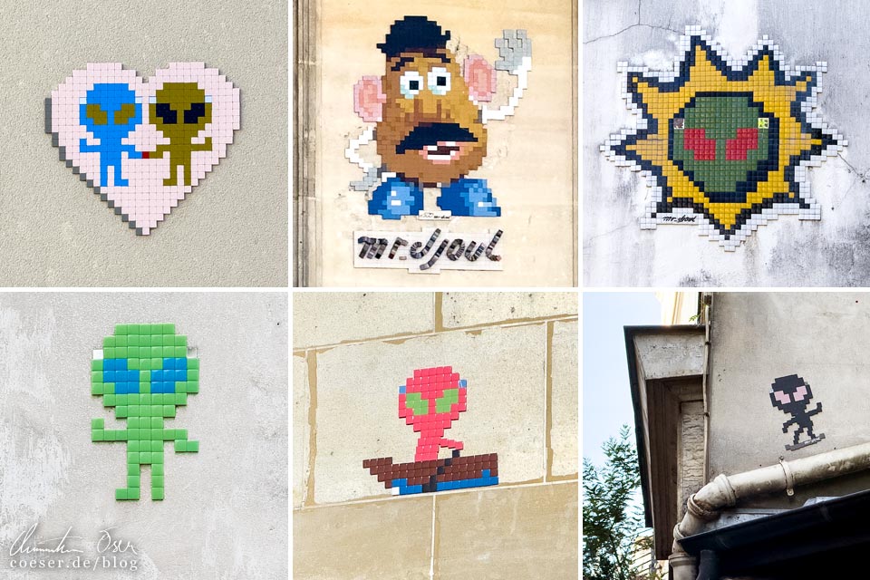 Street-Art-Mosaike von Mr Djoul in Paris