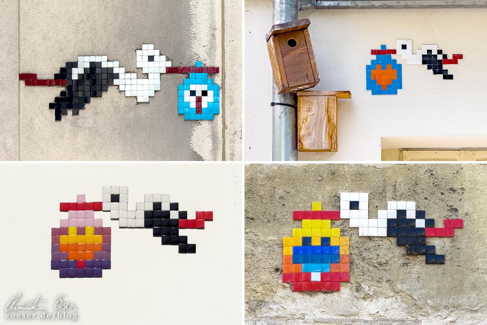 Street-Art-Mosaike von Stork in Paris