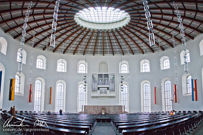 Innenraum der Paulskirche in Frankfurt, Deutschland.