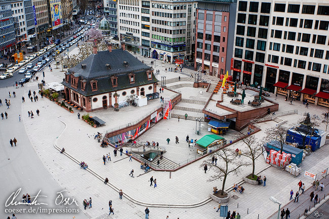 Die Hauptwache am Platz An der Hauptwache in Frankfurt, Deutschland.