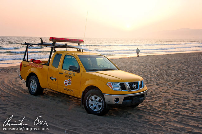 Ein Ford Escape Hybrid der Los Angeles County Lifeguards in Los Angeles, USA.