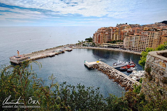 Blick auf einen Teil des Hafens von Monaco.