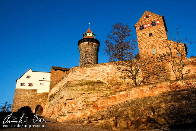 Die Nürnberger Burg, das Wahrzeichen der Stadt Nürnberg, Deutschland.