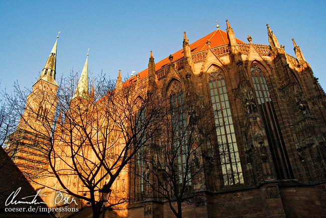 Die mittelalterliche Kirche St. Sebald in Nürnberg, Deutschland.