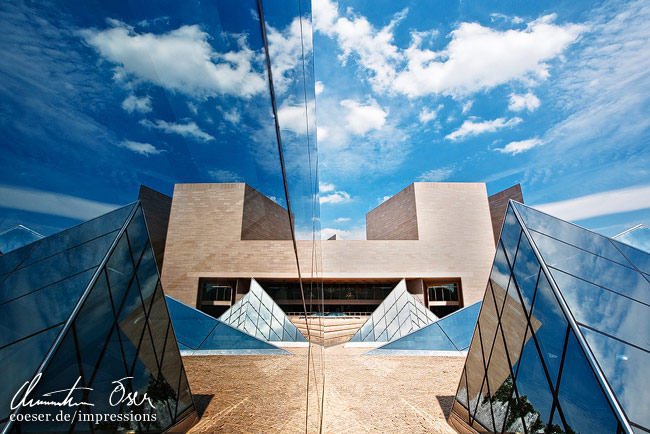 Moderne Architektur beim Ostgebäude der National Gallery of Art in Washington, USA.
