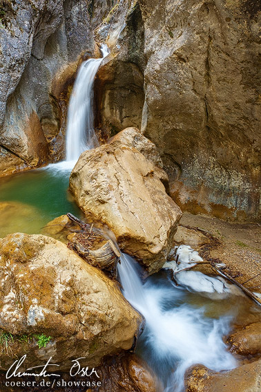 Wasserfall in der Bärenschützklamm in Mixnitz, Österreich.