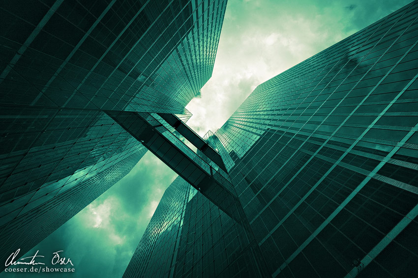 Hochhäuser Highlight Towers in München, Deutschland.