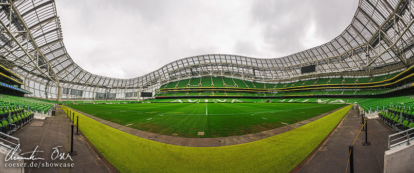 Panorama des Aviva-Stadions in Dublin, Irland.