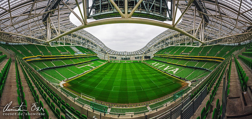 Panorama des Aviva-Stadions in Dublin, Irland.