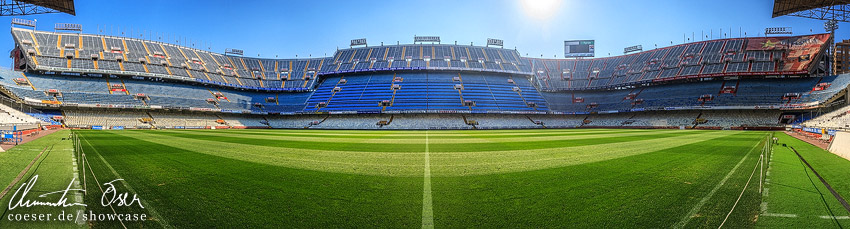 Panorama des Mestalla-Stadions in Valencia, Spanien.