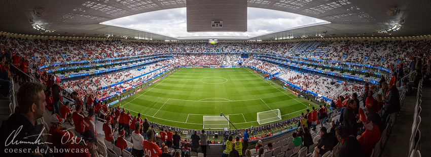Panorama des Stade Matmut-Atlantique Stadions in Bordeaux, Frankreich.