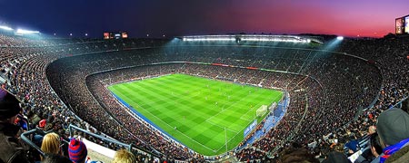 Panorama des Estadio Nou Camp in Barcelona, Spanien