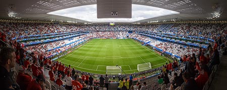 Panorama des Stadions Matmut Atlantique in Bordeaux, Frankreich