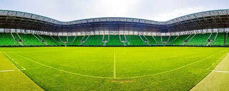 Panorama der Groupama Aréna in Budapest, Ungarn