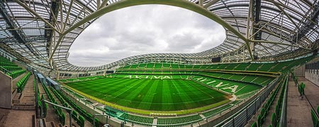 Panorama des Aviva Stadium in Dublin, Irland