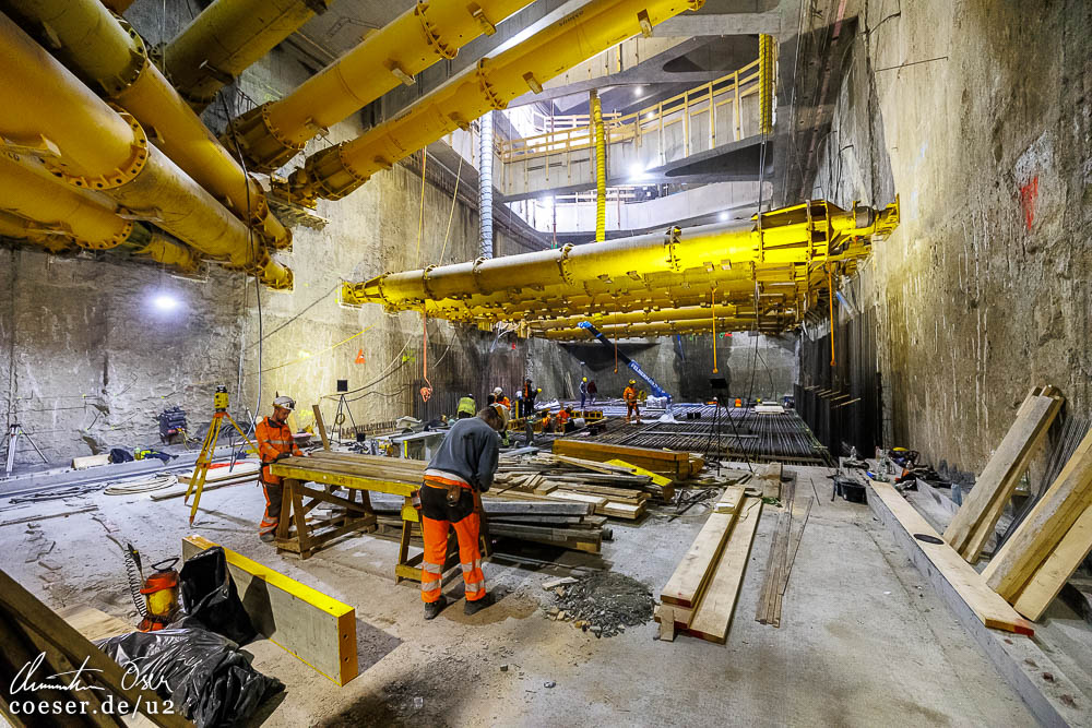 Baustelle unterhalb des Margaretengürtel für die künftige U2-Station Matzleinsdorfer Platz